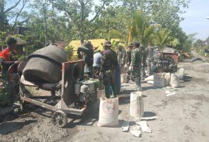 Waktu Terus Berkurang TNI Dan WArga Jerukan Tancap Gas