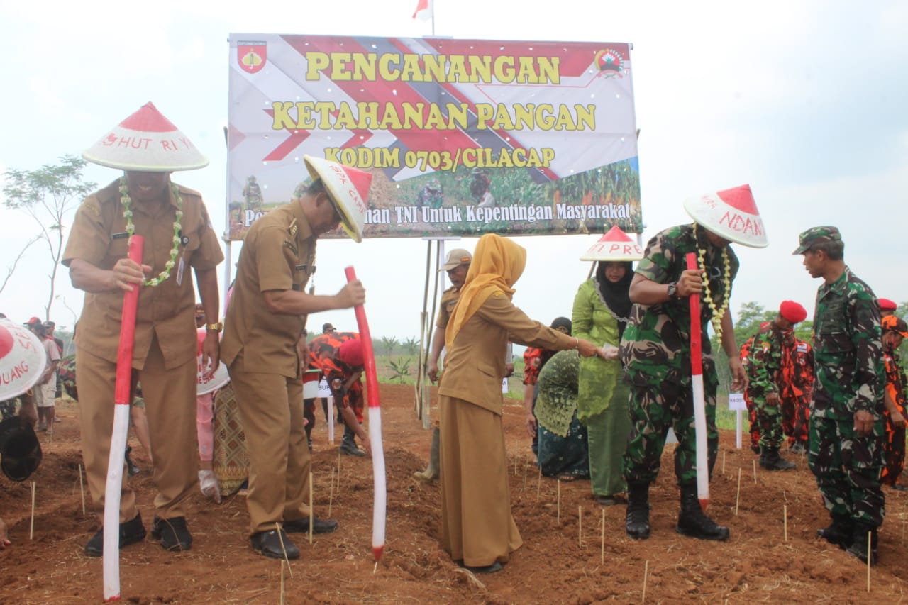 Dandim 0703 Cilacap : Pencanangan Ketahanan Pangan Dukung Kedaulatan Pangan Nasional