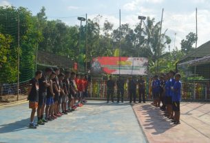 Meriahkan HUT RI Ke 77 Satgas TMMD Gelar Lomba Voli