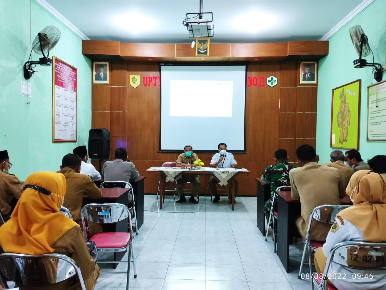 Wujud Sinergitas Lintas Sektor, Bati Tuud Koramil 14/Jatisrono Hadiri Pertemuan Lokakarya Mini Lintas Sektoral