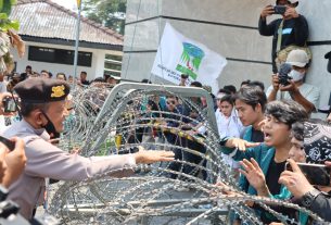 Berlangsung Damai, Kapolresta Apresiasi Aksi Unjuk Rasa Aliansi Lampung Memanggil