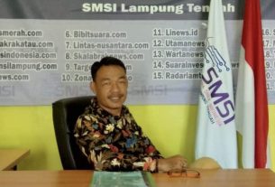 Dapat Bantuan Sanitasi, Ketua SMSI Lamteng Titip Pesan Untuk KSM dan Kakam