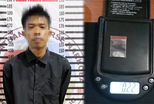 Jelang Tengah Malam, Pria 25 Tahun Ditangkap Satresnarkoba Polres Tulang Bawang