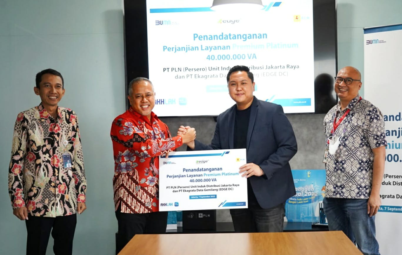 PLN Tambah Listrik Premium 40 MVA ke Perusahaan Data Center