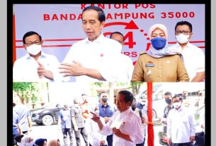 Penyaluran Bantuan BLT BBM oleh Presiden Joko Widodo di Kantor Pos Bandar Lampung