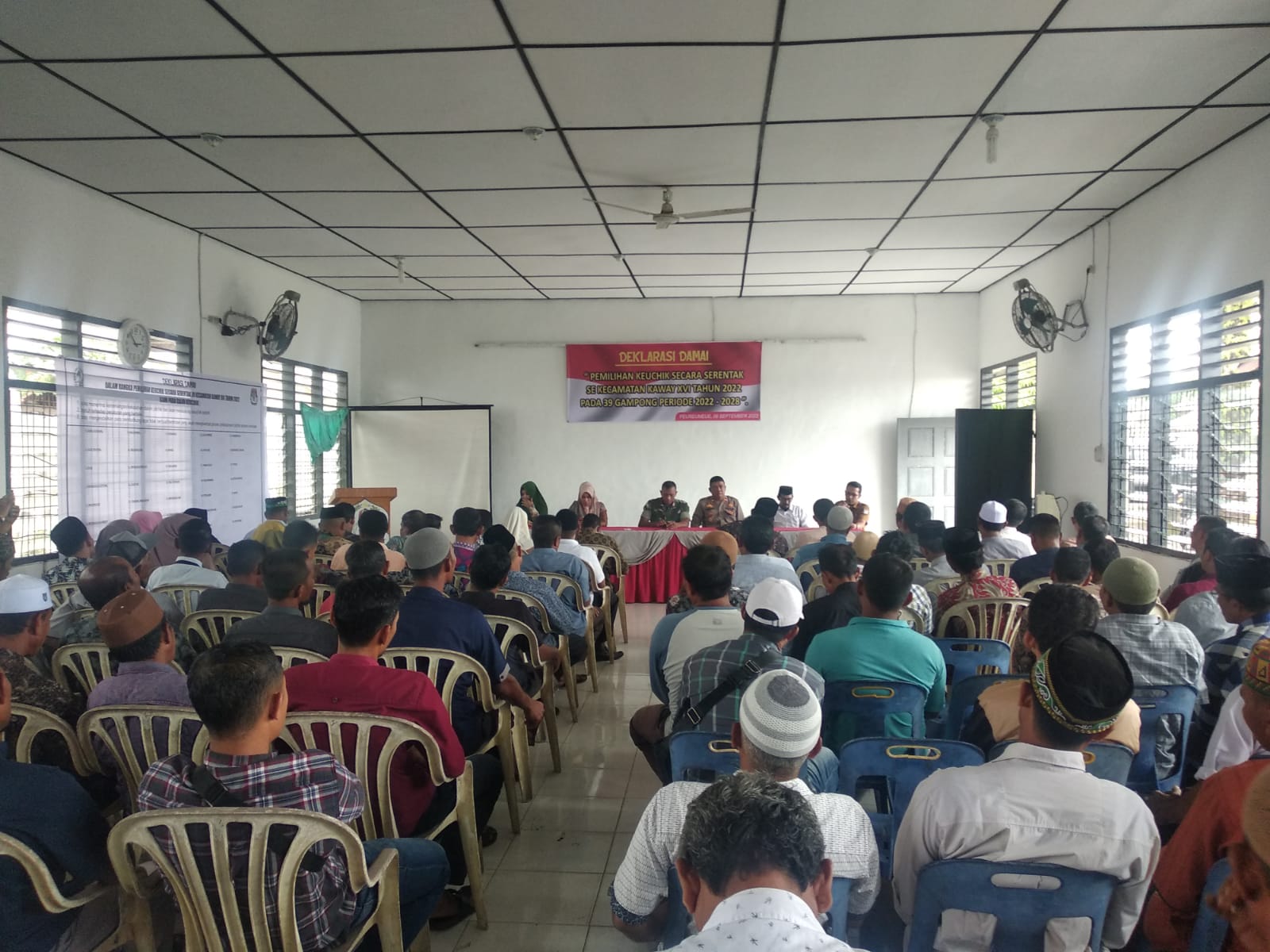 Danramil 03/Kaway XVI Minta Kepada Calon Keuchik Dan Pendukung Laksanakan Pesta Demokrasi Dengan Baik Dan Sesuai Aturan