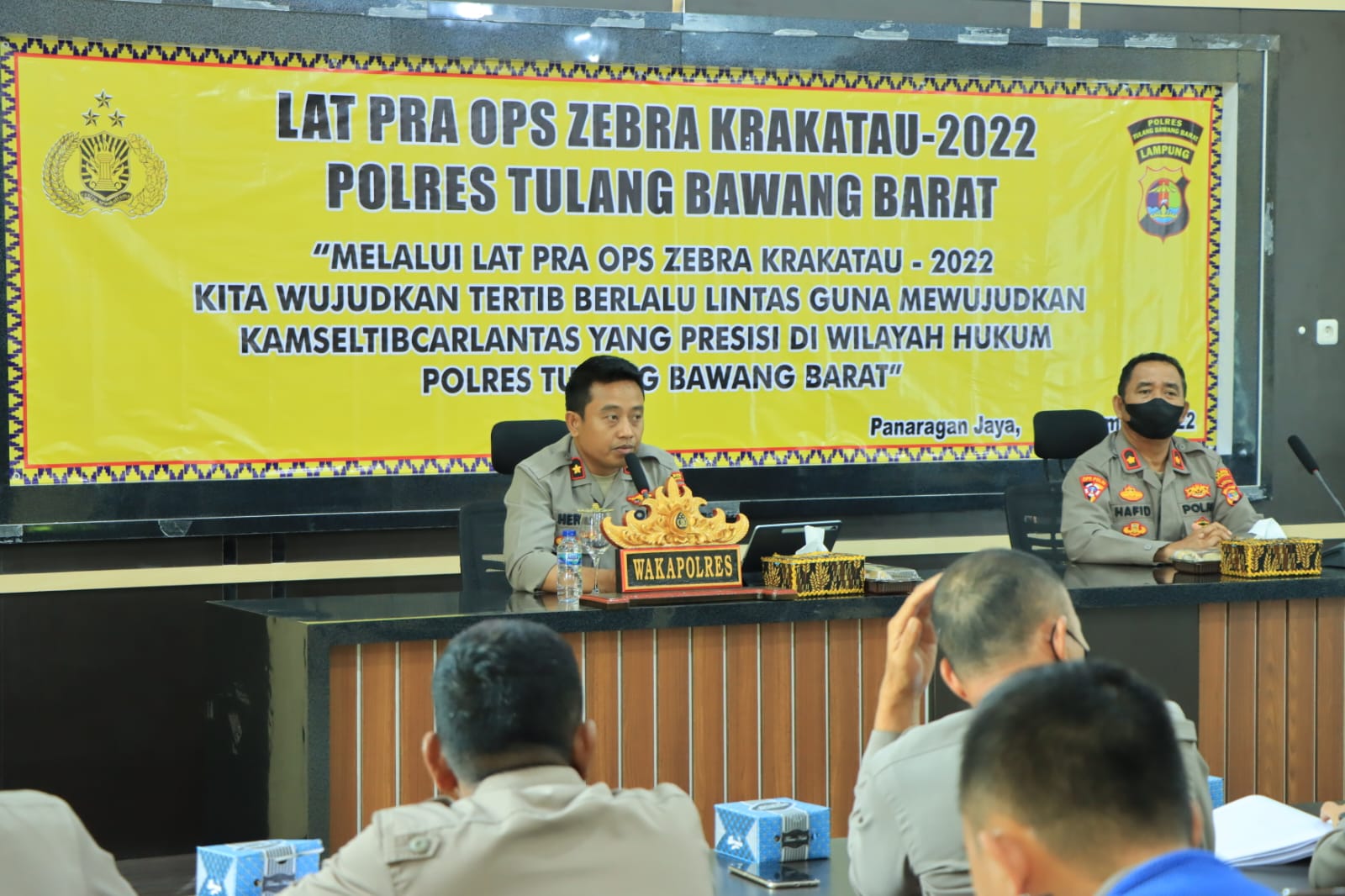 Polres Tubaba Gelar Lat Pra Jelang Ops Zebra Krakatau 2022.    