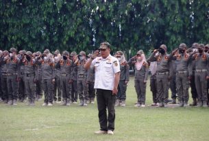 Satuan Polisi Pamong Praja Provinsi Lampung Gelar Latihan Bersama Penanganan Unjuk Rasa