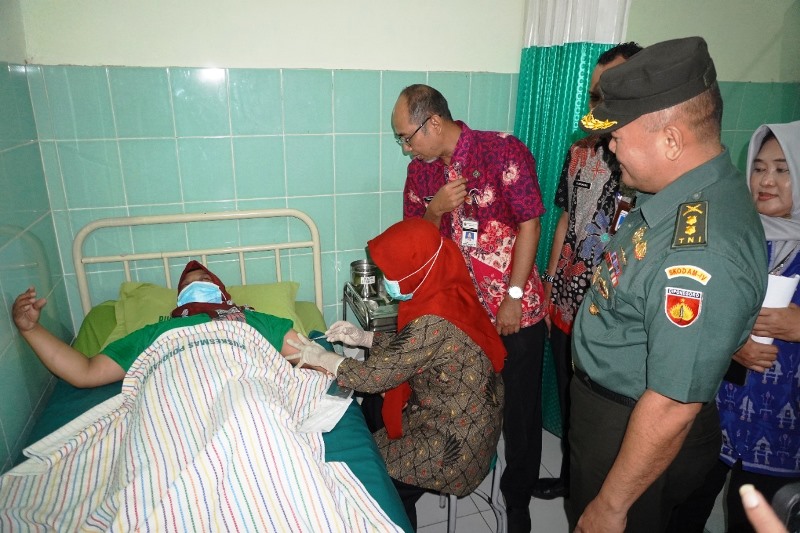 Kodim 0726/Sukoharjo, Terima Tim Penilai Bakti Sosial TNI Manunggal KB Kesehatan Bangga Kencana Tahun 2022