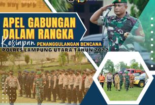Apel gabungan TNI / POLRI/ PEMDA KAB.LU dalam rangka kesiapan penanggulangan bencana