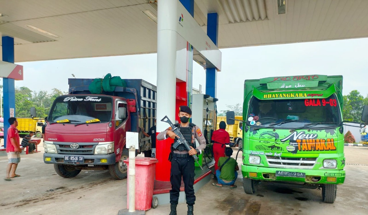 Cegah Pengecoran BBM Subsidi, Samapta Polres Tulang Bawang Lakukan Ini
