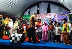 HUT ke- 77 TNI, Koramil Balen Kodim Bojonegoro Komsos dengan Komponen Masyarakat