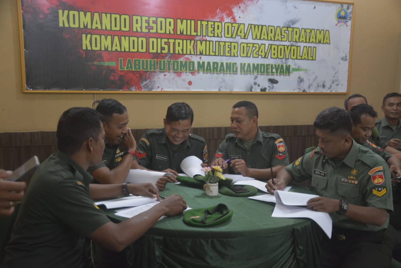 Kodim Boyolali mendapatkan Kunjungan Tim Kodiklatad