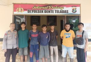 Lima Pelaku Curat Ditangkap Polsek Dente Teladas Saat Sedang Beraksi di PT CPB