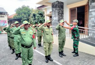 Maksimalkan Peran Satlinmas Babinsa Tipes Berikan Pelatihan dan Pembinaan PBB Secara bertahap