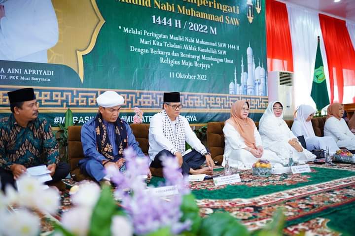 Peringatan Maulid Nabi Muhammad SAW, Pemkab Muba dan Masyarakat Gemakan Sholawat Bersama
