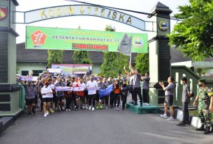 Puncak Peringatan HUT TNI, Kodim 0735/Surakarta Gelar Fun Run 7,7 Km Dan Bagikan Doorprize