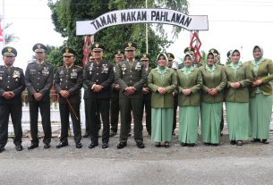 Rangkaian Peringatan HUT Ke 77 TNI, Dandim 0105/Abar Ikuti Upacara Ziarah Nasional Kenang Jasa Para Pahlawan