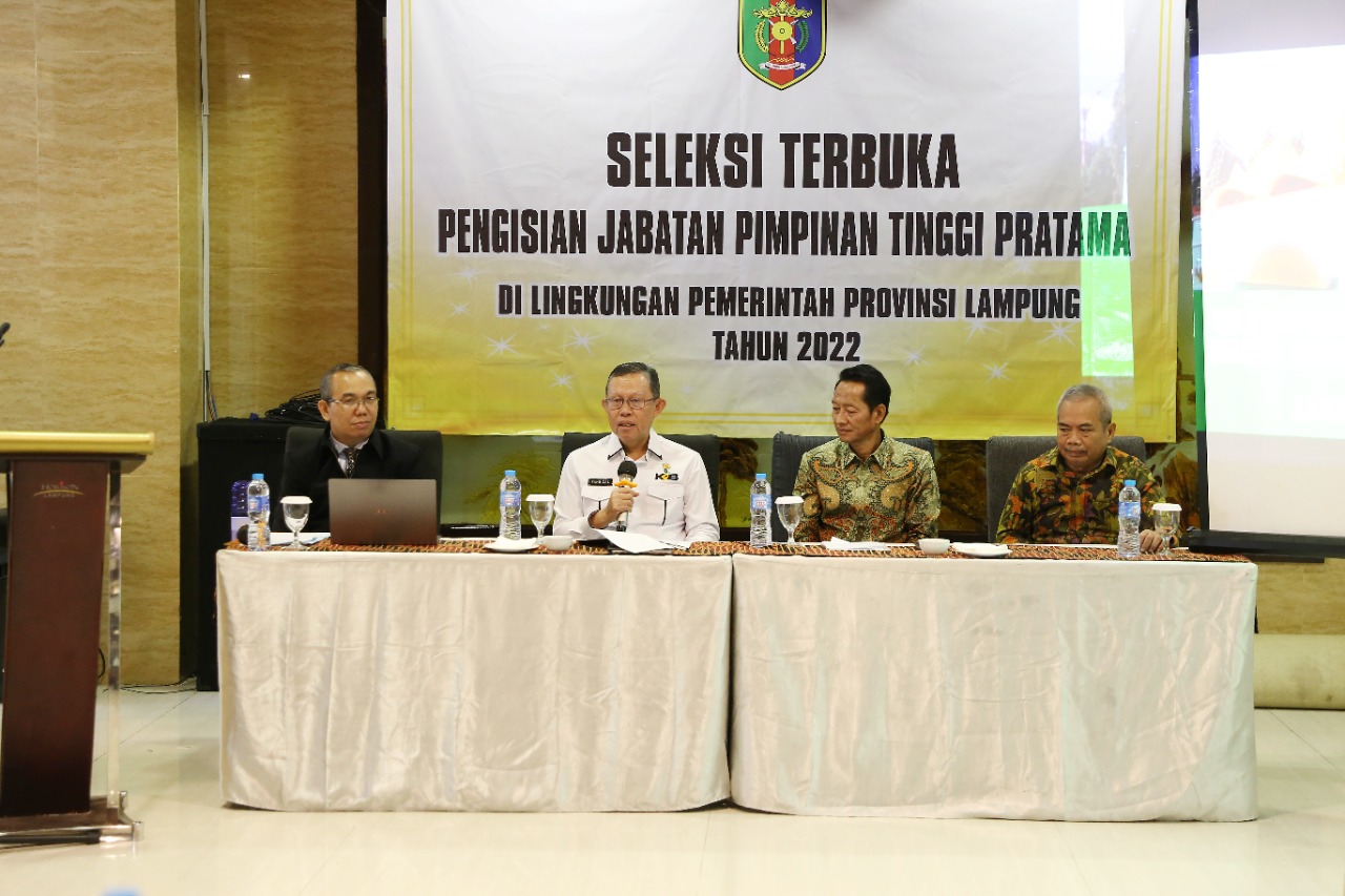 Sekdaprov Fahrizal Buka Seleksi Terbuka Pengisian Jabatan Pimpinan Tinggi Pratama di Lingkungan Pemprov Lampung