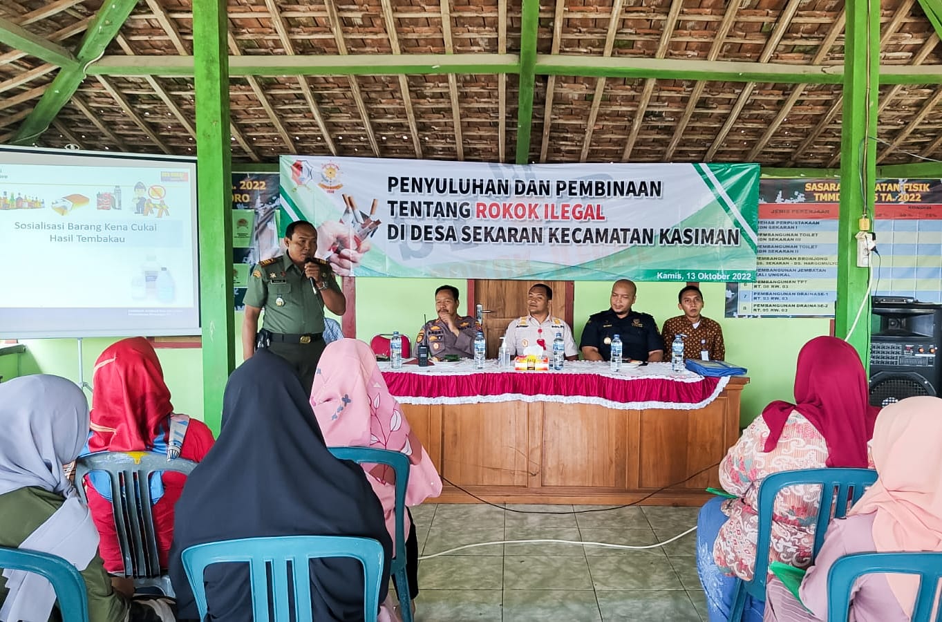 TMMD 115, Pemkab Bojonegoro gelar Penyuluhan Tentang Rokok Ilegal