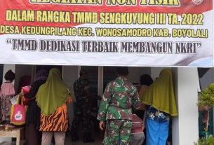 Tekan Angka Kematian Ibu dan Anak saat Melahirkan, TMMD sengkuyung Tahap III Gelar Safari KB