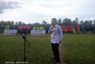 Wabup Lampura buka Kompetisi sepakbola Liga camat Sungkai Utara