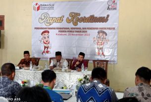 Bawaslu Lampura Gelar Rakor Pengawasan Tahapan Pendaftaran Verifikasi dan Penetapan Parpol