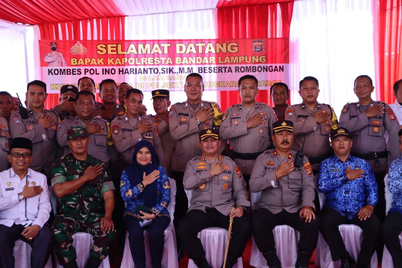 Beri Motivasi Dan Semangat Kerja, Kapolresta Bandar Lampung Kunjungan Ke Polsek Jajarannya
