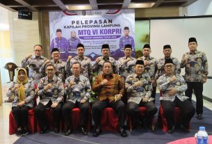 Gubernur Arinal Lepas Kafilah Korpri Provinsi Lampung Untuk Mengikuti MTQ VI Korpri Tingkat Nasional di Kota Padang