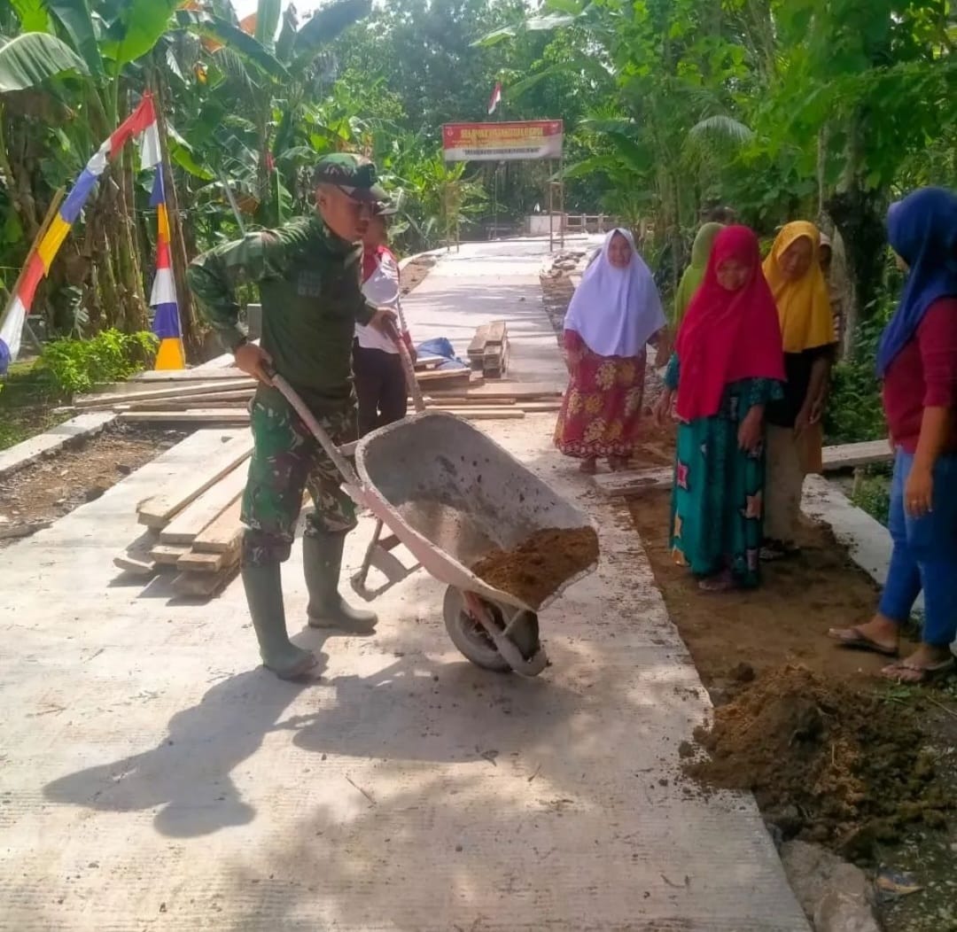Jamin Keamanan Pengguna Jalan, Berem Jalan Beton di kerjakan Secara manual