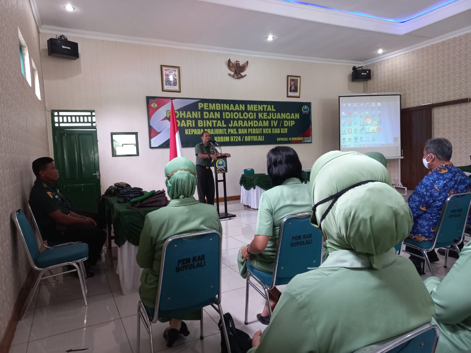 Kodim Boyolali Terima Ceramah Tim Bintal Rohani dan Idiologi Kodam IV /Diponegoro