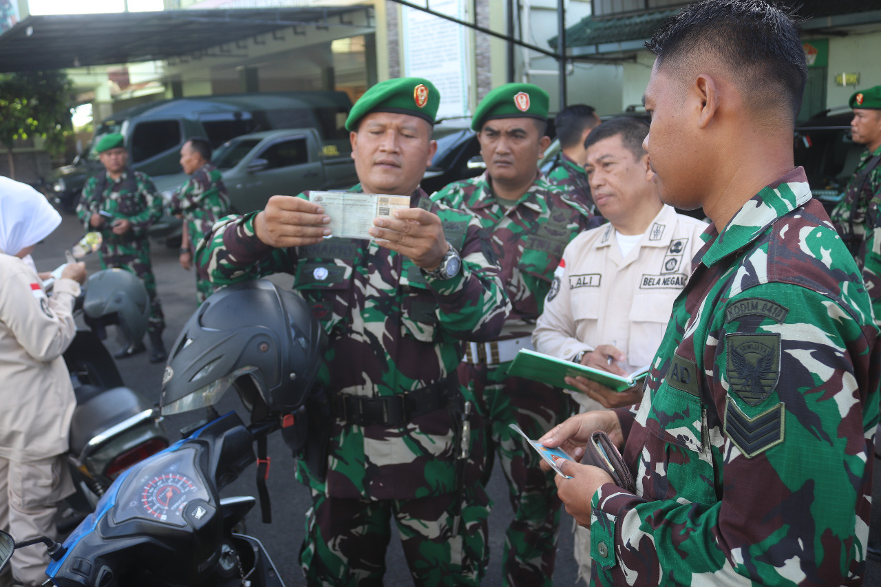 Mendadak !! Kodim 0410/KBL Mengecek Kelengkapan Kendaraan Personel