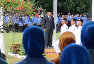 Pemerintah Kabupaten Lampung Utara menggelar upacara Peringatan Hari Pahlawan