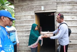 Polres Tulang Bawang Gelar Olahraga Sepeda Sambil Berbagi Kepada Sesama