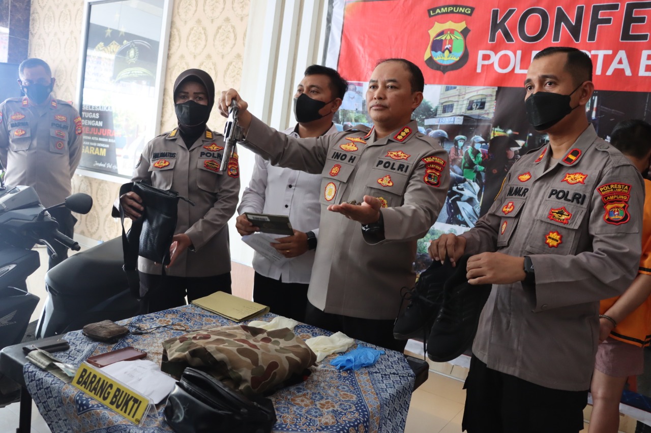 Polresta Bandar Lampung Tangkap Perampok BRI Link Tanjung Senang