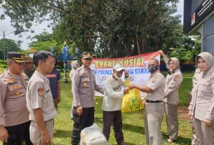 Sambut HUT Korpri ke-51, ASN Polres Lampung Utara Gelar Bakti Sosial