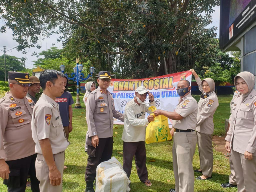 Sambut HUT Korpri ke-51, ASN Polres Lampung Utara Gelar Bakti Sosial