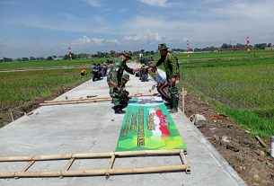 Sasaran Fisik dan Non Fisik Selesai, Persiapan Penutupan TMMD Sengkyung Tahap III di desa Jati, Kec. Gatak, Sukoharjo.