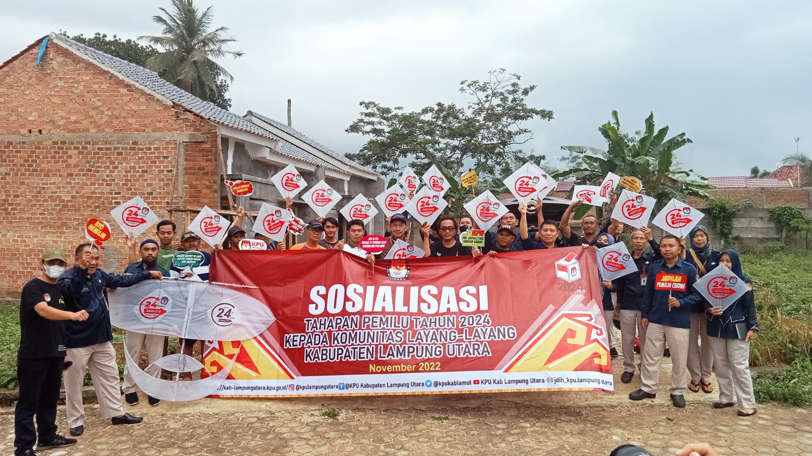 Sosialisasi Tahapan Pemilu 2024, KPU Lampura gandeng Komunitas Kite Fighter K7