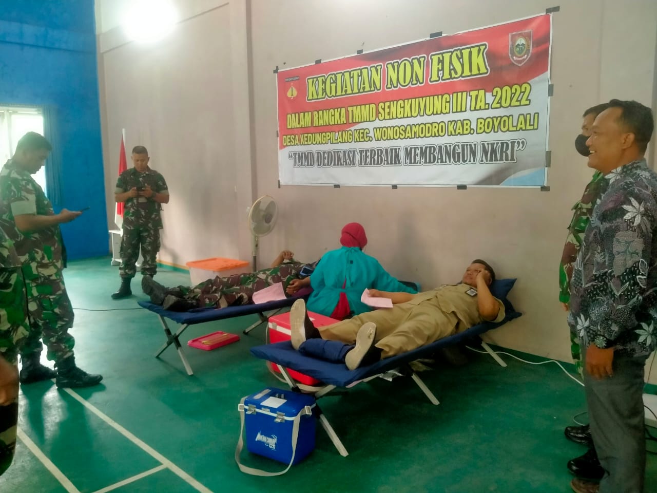 Sukseskan sasaran Non Fisik TMMD Sengkuyung Kodim Boyolali Gelar Donor Darah