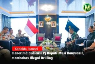 Terkait illegal Drilling Di Musi Banyuasin Kapolda Sumsel menerima audiensi Pj Bupati Musi Banyuasin, membahas Illegal Drilling