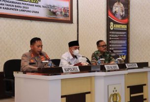 Jelang Naturu, Polres Lampung Utara gelar Rapat koordinasi Lintas sektoral Ops Lilin Krakatau 2022