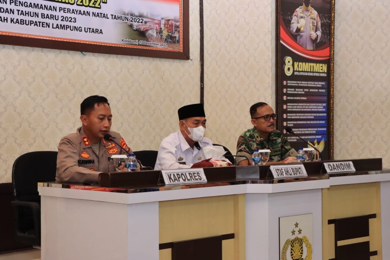 Jelang Naturu, Polres Lampung Utara gelar Rapat koordinasi Lintas sektoral Ops Lilin Krakatau 2022