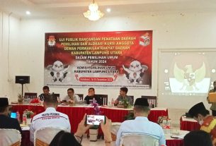 KPU Lampura bersama Parpol Uji Rancangan Penataan Dapil