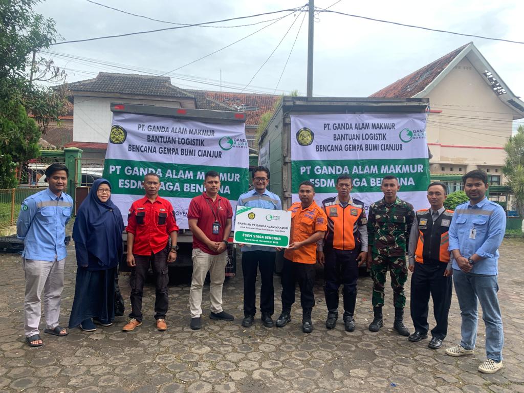 PT Ganda Alam Makmur Salurkan Bantuan untuk Korban Bencana Gempa Cianjur