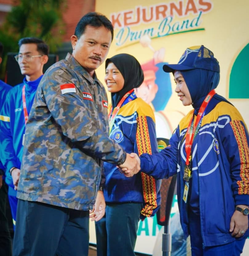 Raih Emas, Atlet Drumband PDBI Lampung Harumkan Lampung di Tingkat Nasional