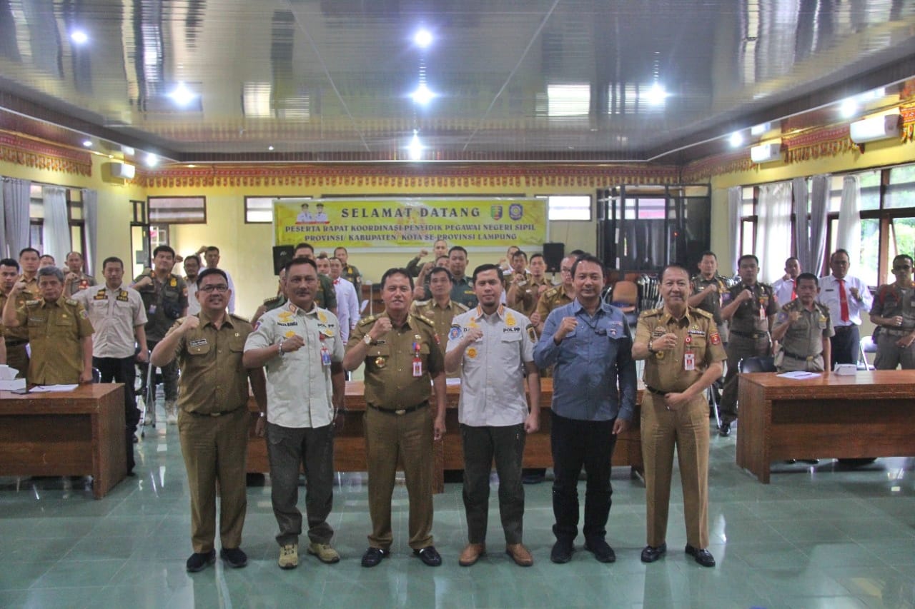Rapat kordinasi Satuan Polisi Pamong Praja Provinsi Lampung terkait Penyidik Pegawai Negeri Sipil (PPNS)