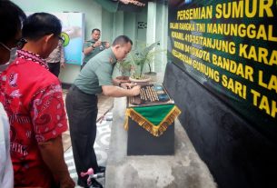 Resmikan Sumur Bor, Dandim 0410/KBL : Kita Harus Bisa Menjadi Problem Solver Ditengah Kesulitan Masyarakat