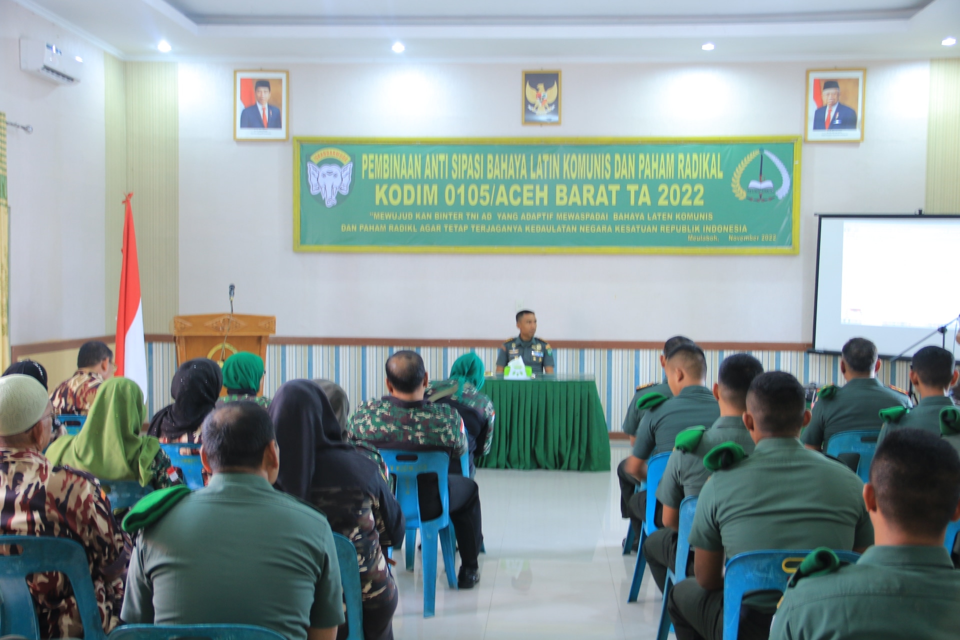 Tanggkal Ancaman Bahaya Laten Komunisme Dan Radikalisme, Kodim 0105/Abar Menggelar Sosialisasi Pembinaan Sesuai Amanat UU RI