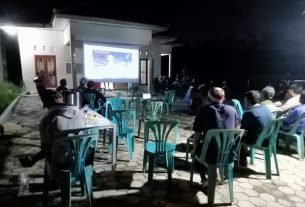 Warga Rejosari Ramaikan Nobar Final Piala Dunia Argentina vs Prancis Yang Digelar PC-IMM Lampura